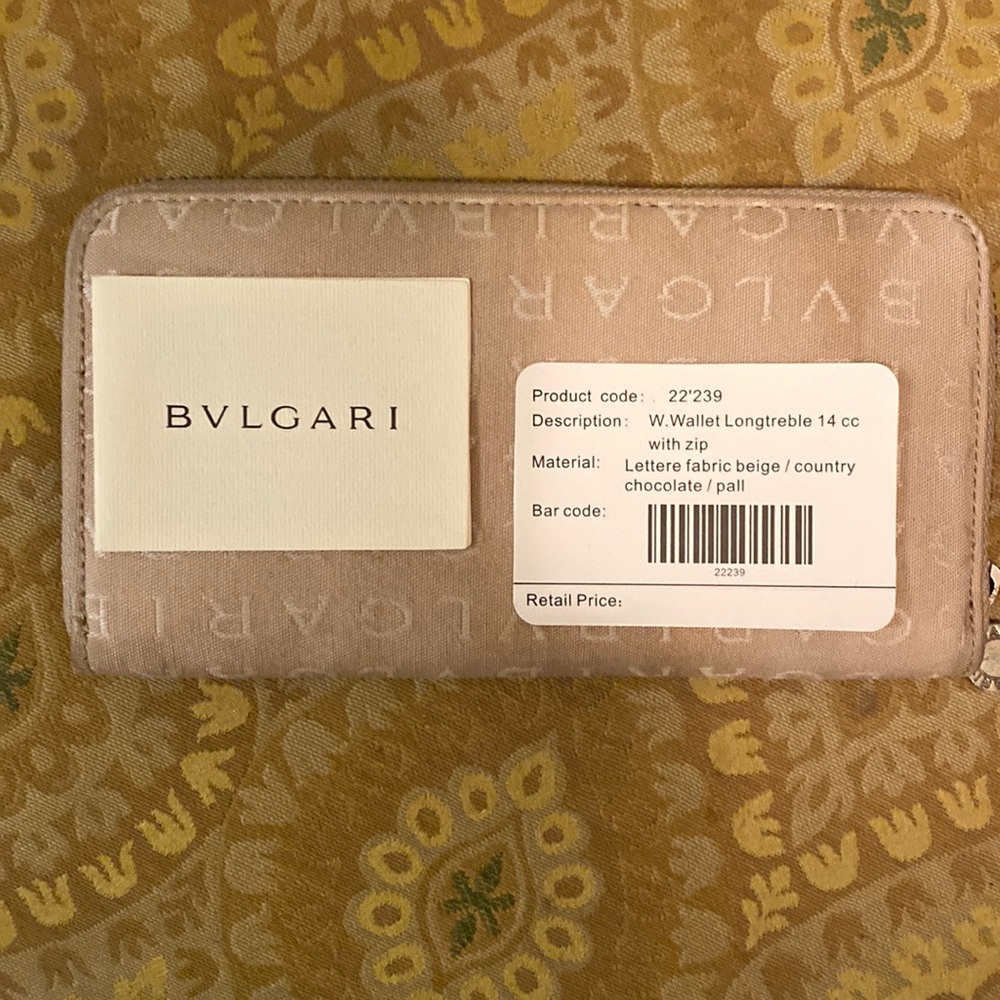 BVLGARI DENIM ZIPPY WALLET